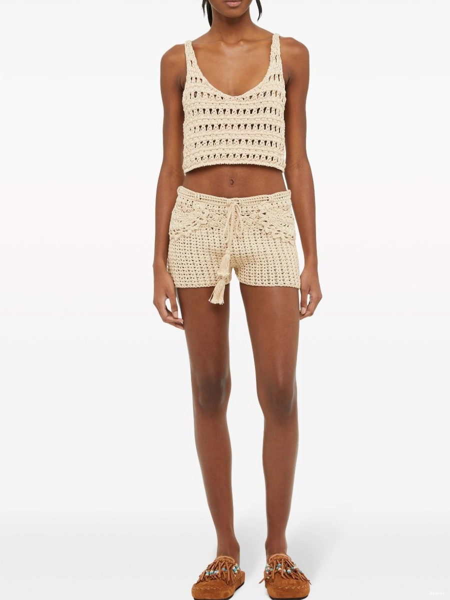 Affordable cotton woven shorts Women Alanui Conch Shell 0731